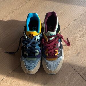 Asics Colorful Sneakers with Blue and Burgundy